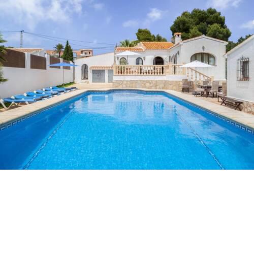 Javea Villa Sleeps 10 with Pool Air Con and Free WiFi