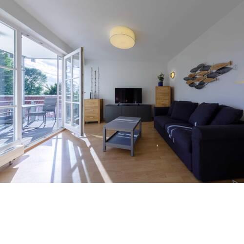 Jolle mit Balkon und Müritzblick