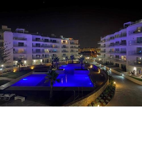 Light city apartment near sea with mountain view