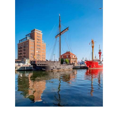 Loft Appartment Ferienwohnung mit Terrasse Ohlerich Speicher Wismar