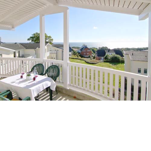 Meeresblick Residenzen FeWo 40 deluxe Balkon, Meerblick, Sauna- u Schwimmbadnutzung