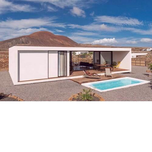 Minimalist house with volcano view & heated pool