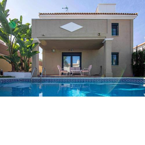 Modern beach villa with parking and private pool