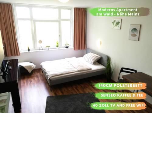 Modernes Apartment am Wald - Nähe Mainz und ZDF