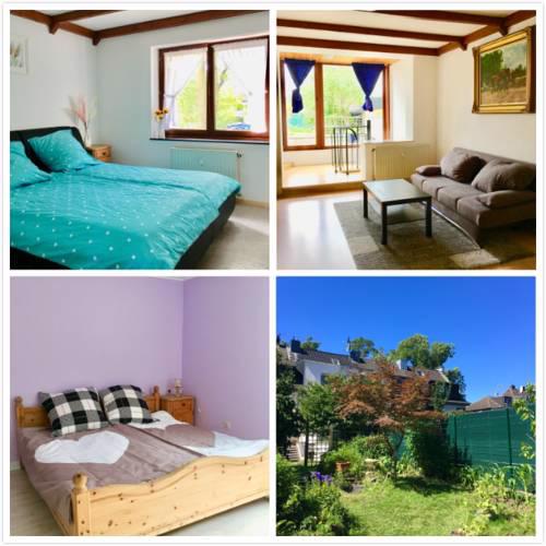Near Exhibition Messe, Nice Comfortable Apartment with 2-bedroom and big Garden