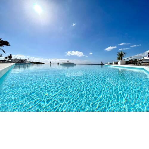 Nudist apartment with pool view and one bedroom in Lanzarote