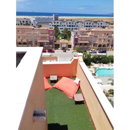 One bedroom appartement with sea view shared pool and furnished terrace at Tarifa 1 km away from the beach