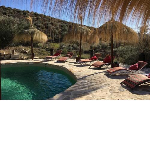 Orozca Farmhouse. Lagoon Pool with Retro Hot Tub.