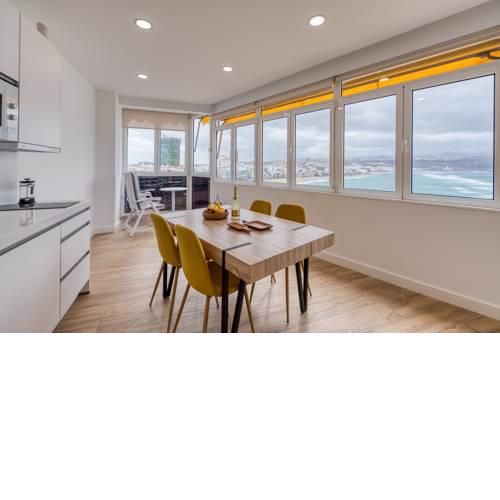 Panoramic views. Bay and reef landscape