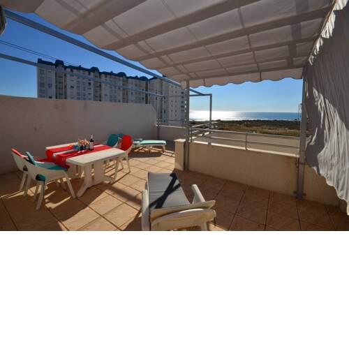 PAU III ref 247 ap 4 pers, planta 4, 2 dormitorios, 2 baños, aire acondicionado, wifi, piscina, aparcamiento, 50m de la playa
