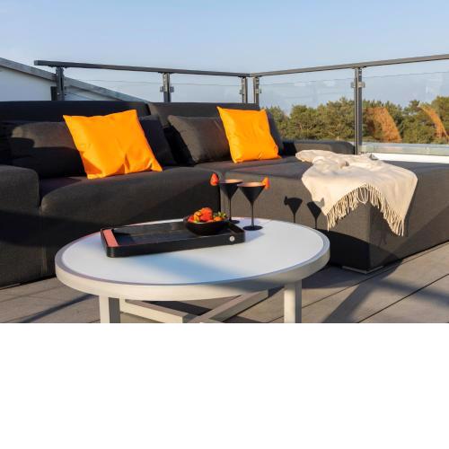 Penthouse am Südstrand - Dachterrasse mit Meerblick