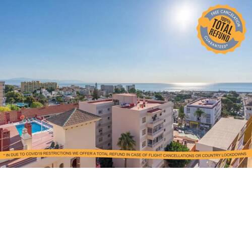 Penthouse near Puerto Marina with pool & garage “SOL”