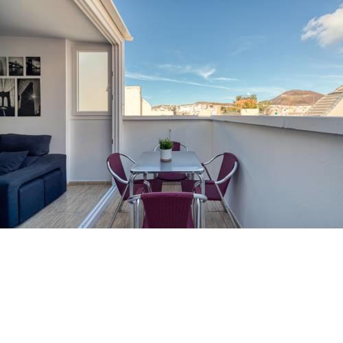 Penthouse with terrace. Mountain and sea views