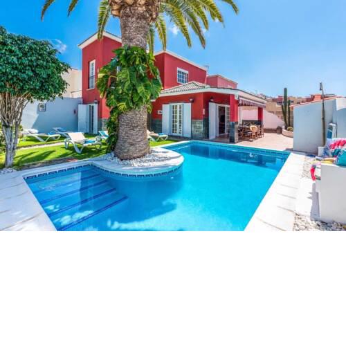 Playa de Fanabe Villa Sleeps 8 with Pool and Air Con