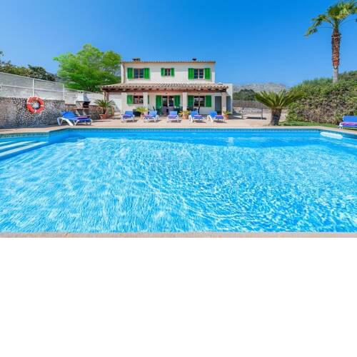 Pollenca Villa Sleeps 10 with Pool Air Con and WiFi