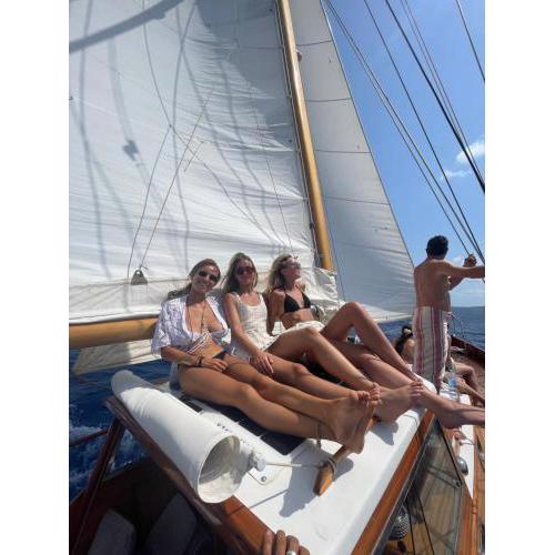 Private cruise on a classic wooden sailboat