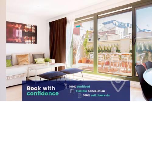 Private Rooftop Penthouse At Plaza Catalunya