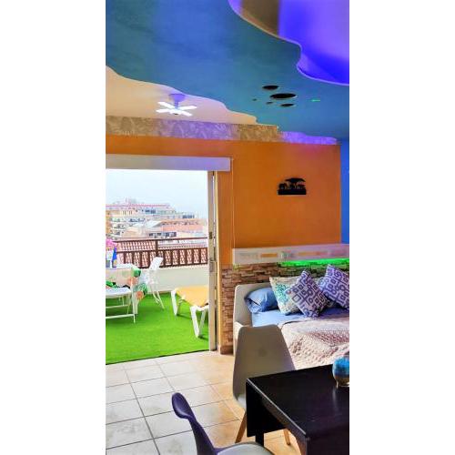 Puerto de la Cruz, céntrico ático con piscina - Edificio Girasol
