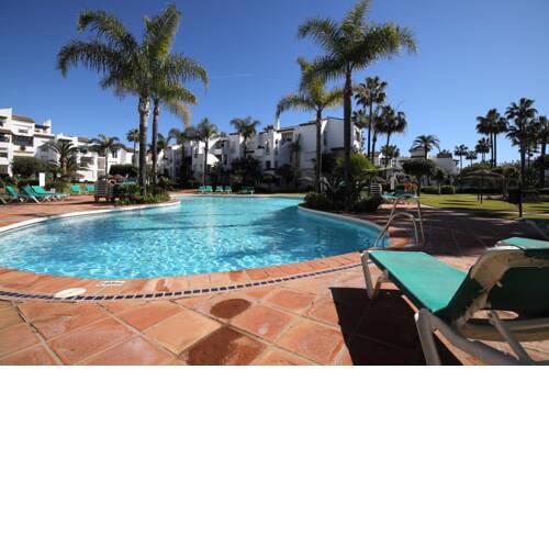 Relaxing beachfront complex with swimming pool in Costalita