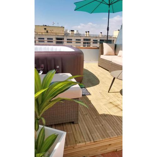 Rooftop 35m2 jacuzzi - plein sud - 2 chambres