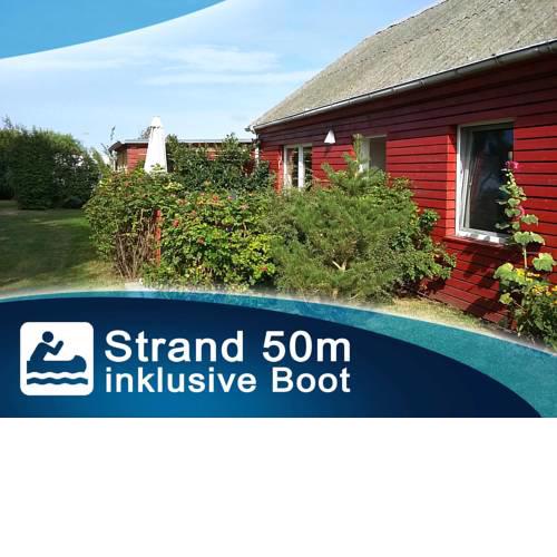 Roter Bungalow am Strand _50m_ _ O