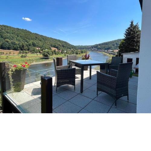 Sächsische Schweiz Ferienhaus 2 mit hervorragendem Panoramablick über das Elbtal