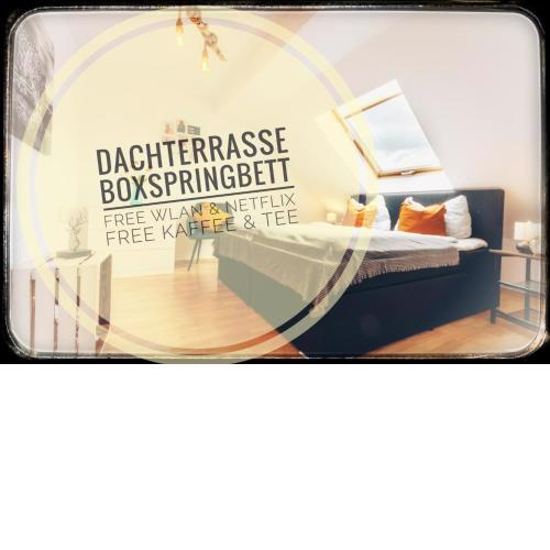 Schöne Dachterasse NETFLIX & PRIME Zentral Modern bis 4 Pers