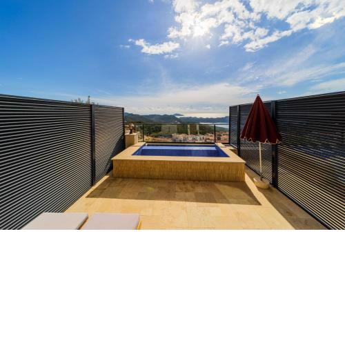 Sea and Nature View Cozy Flat with Pool in Kas