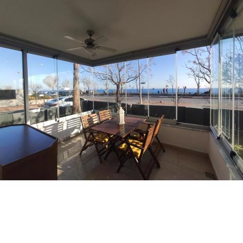 Sea & Sunset view flat with garden in Lara Antalya