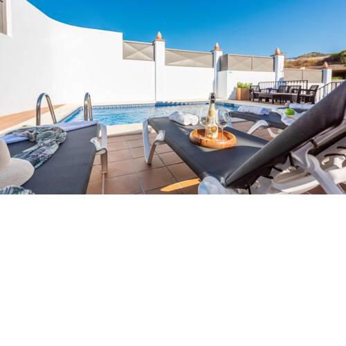 Sea view holiday home with enclosed patio near Nerja