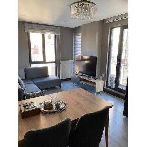 Sevimli müstakil apartman bir yatak odası bir salon ve balkonlu