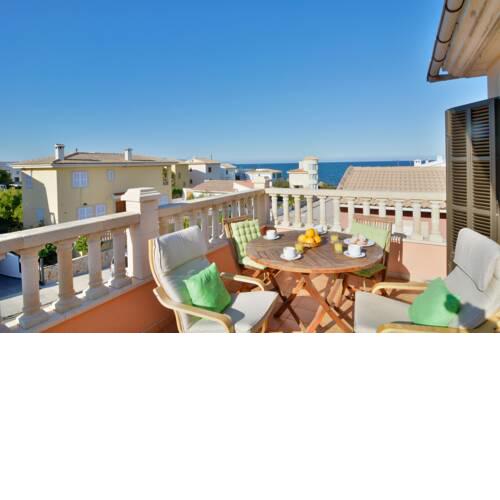 Son Serra beach apartment sea views and terrace - a48578