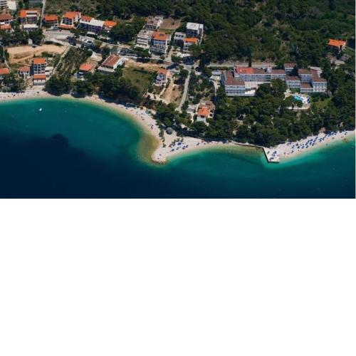Studio apartment in Brela with a sea view, terrace, air conditioning, WiFi 201-8
