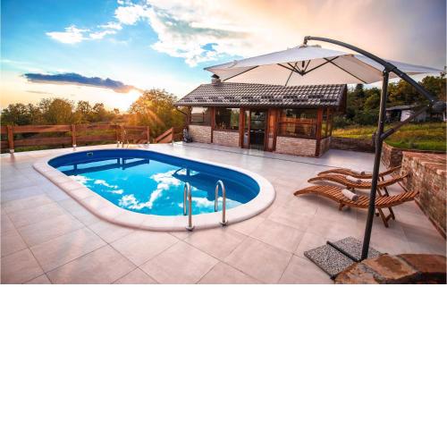 Stunning home in Jamnica Pisarovinska with Outdoor swimming pool, 2 Bedrooms and WiFi