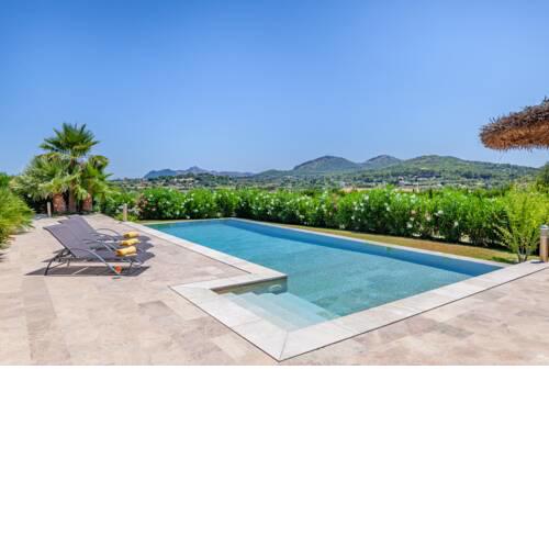 Stunning Pollensa Villa Casa Son Rotger 3 Bedrooms Great Mountain Distant Sea Views Table