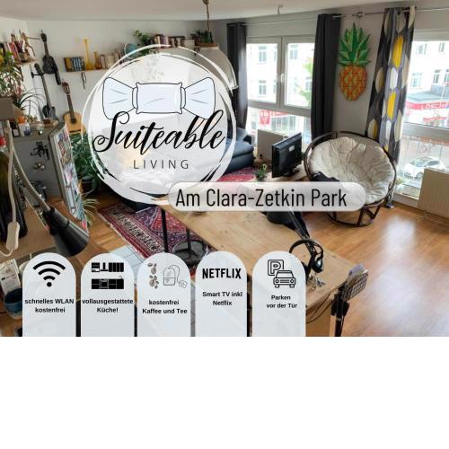 Suiteable Living- Am Clara-Zetkin-Park, Netflix, lichtdurchflutet