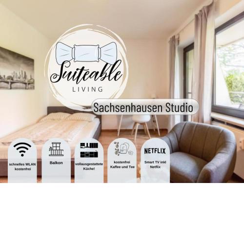 Suiteable living-Gemütliches Apartment zentral, Balkon in Sachsenhausen