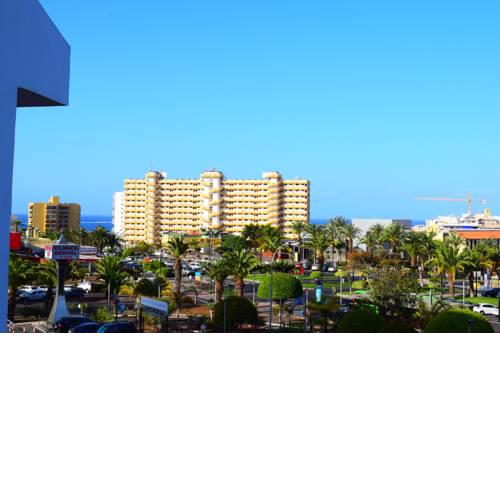 Sunny Summerland Los Cristianos, ap with city and ocean view