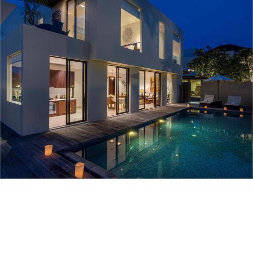 Svarga 3 Bedrooms Beachfront Modern Villa With Private Pool, Lawn, Gazebo, & Garden