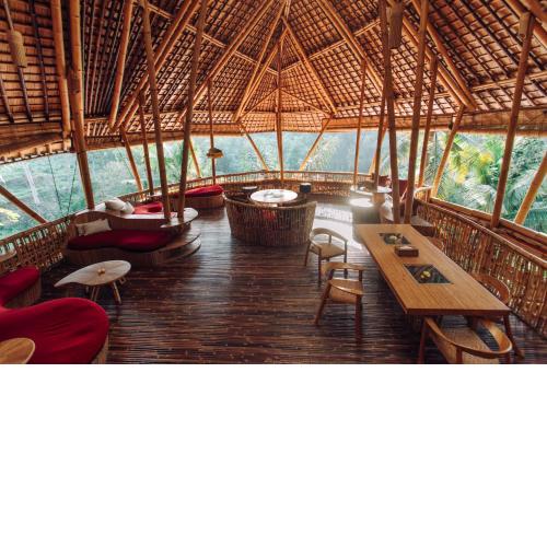 Temple House 3bds Eco Bamboo House Pool River View