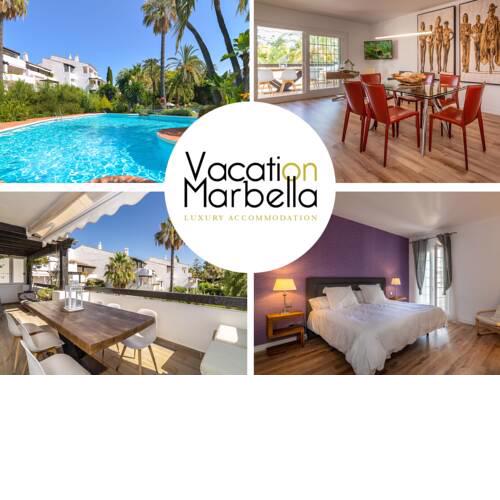Tropical Penthouse Cozy Balcony In Puente Romano