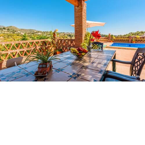 Typical Andalusian holiday villa with charming outdoors in Frigiliana