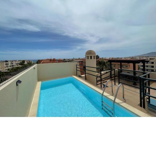 Vera Playa Paraíso Ático vistas al Mar Piscina Privada Solarium Wifi y Parking Gratuito Primera Linea de Playa