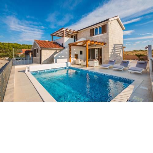 Villa Diomedes with the sea view and the pool