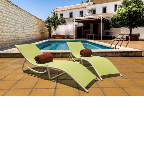 Villa en plena campiña andaluza - Piscina y chimenea