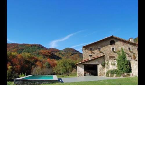 Villa in Sant Pau de Seguries Sleeps 10 with Pool
